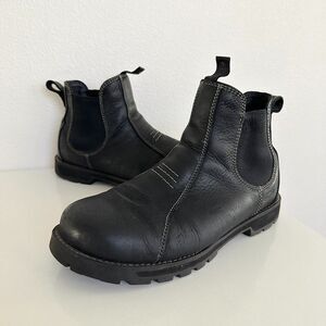 Keen Women’s Seattle Romeo Utility Work Boots Black Leather Pull On Size 8.5
